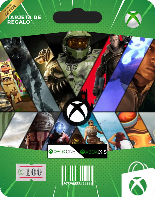Gift Card Xbox® $100 - Saldo Digital
